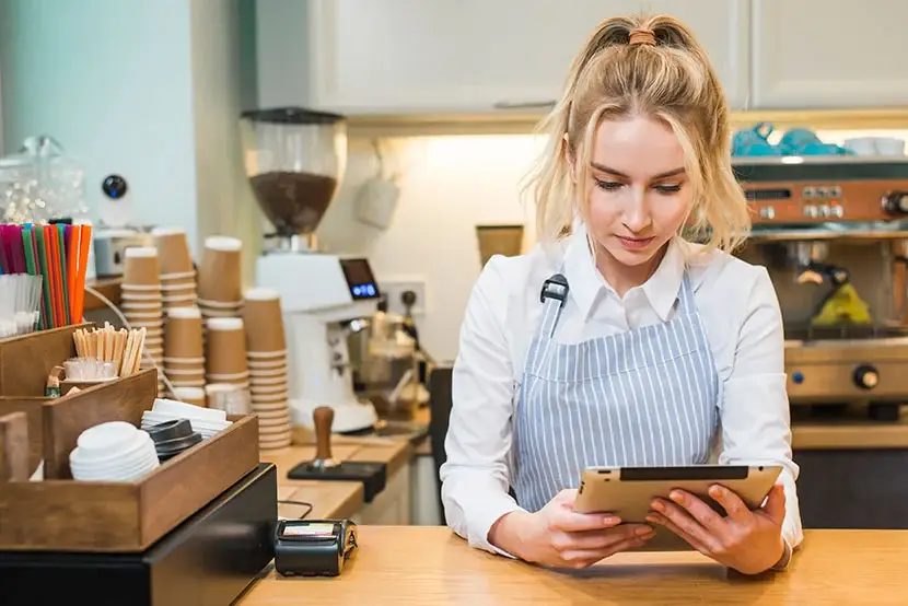 Illustration of digital tools enhancing retail management​