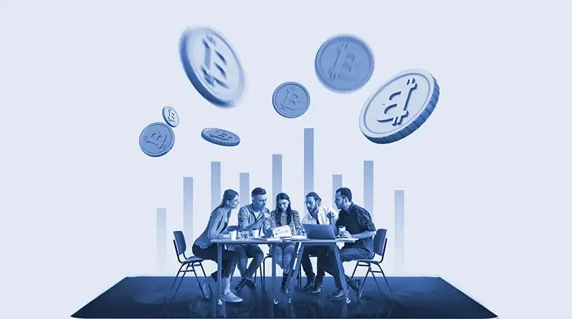 Blockchain in Finance - An illustration of interconnected blocks, representing the secure and transparent essence of financial transactions.